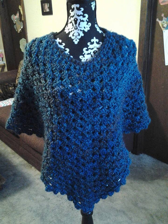 Blue Poncho